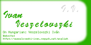 ivan veszelovszki business card